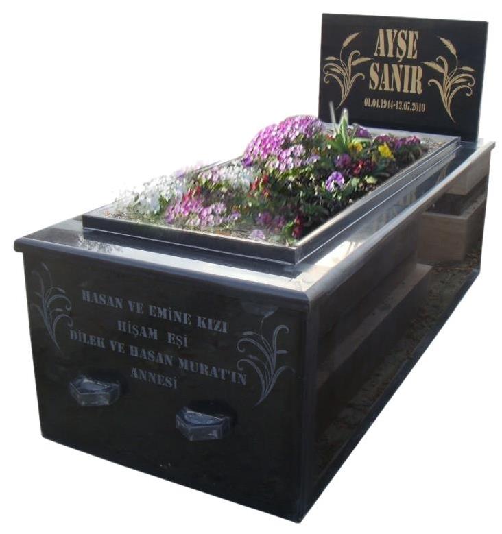 Absoulut Siyah Mezar Modeli - Kalın Granit
