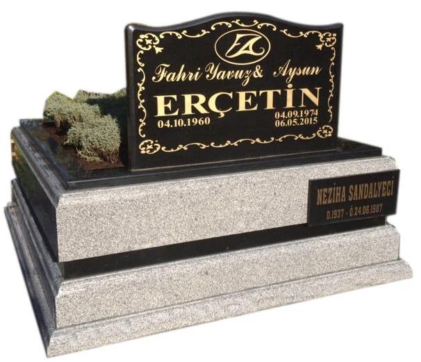 Çift Kişilik Mezar Modeli - Siyah Granit