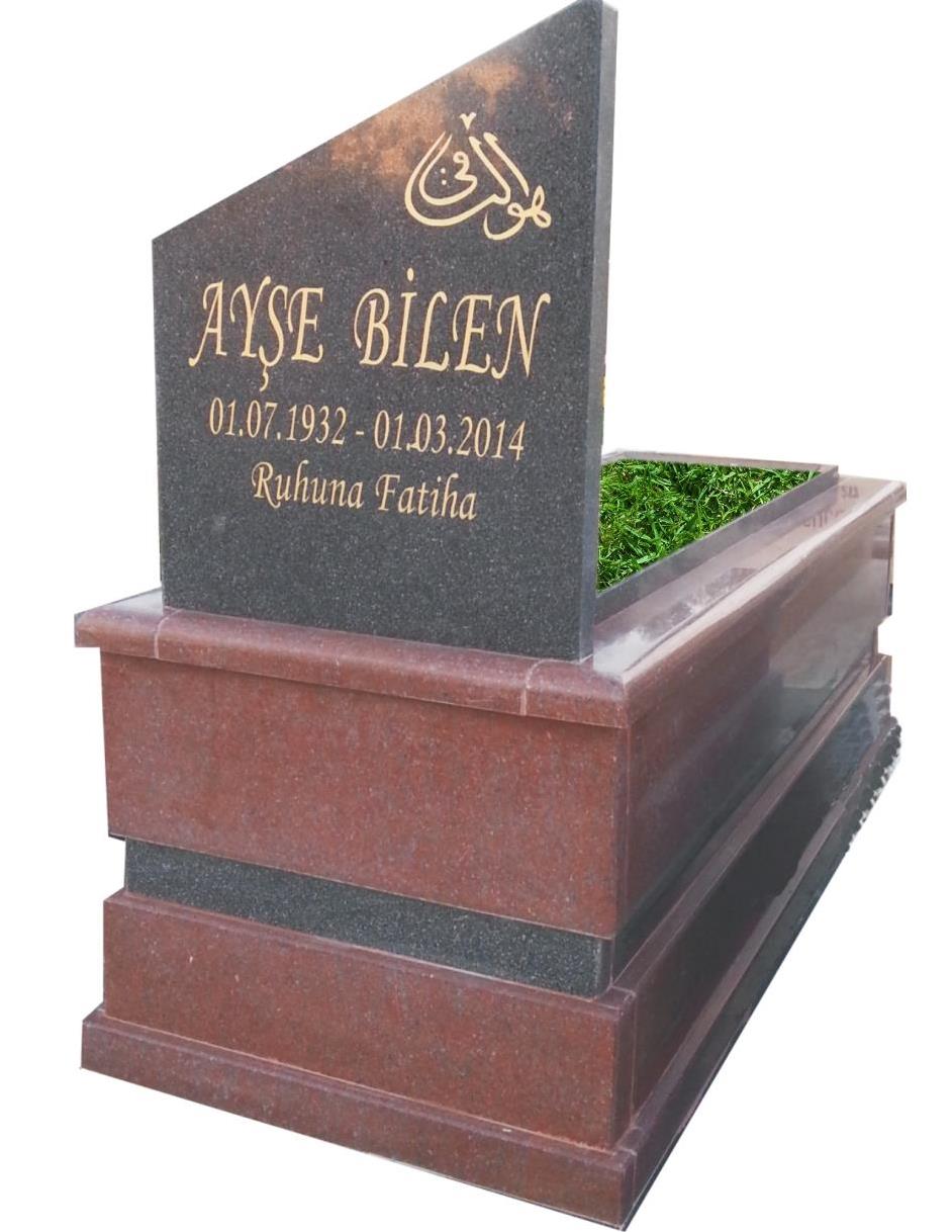 Kirmizi Granit Mezar Modeli - Mezar yapimi