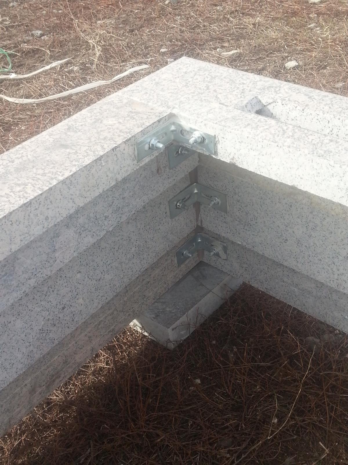 çelik dübelli dayanıklı mezar montaj sistemi