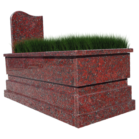 G28 S.Red Granit Mezar Modeli - Kıbrıs Mezar Taşı Fiyatı