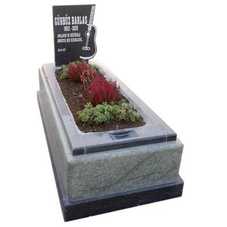 G31 Yeşil-Siyah Granit Mezar Modeli - Çanakkale Mezar Taşı Fiyatı