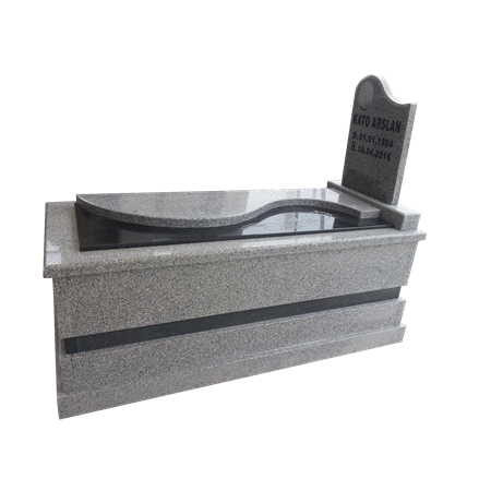 G40 Granit Dalgalı Kapaklı Mezar Modeli - Aydın Mezar Yapımı