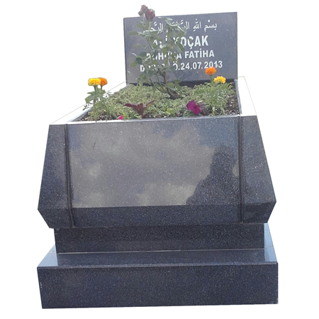 G44 Granit Konik Blok Mezar Modeli - Çanakkale Mezar Yapımı Fiyatı