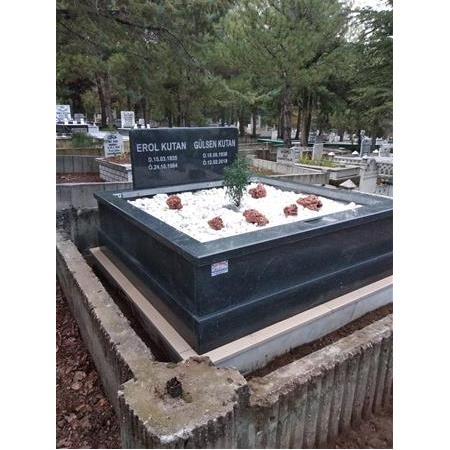 Isparta'ya Montajı Yapılan Çift Kişilik Kalın Granit Mezar Modelimiz