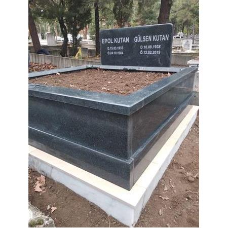 Isparta'ya Montajı Yapılan Çift Kişilik Kalın Granit Mezar Modelimiz
