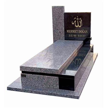 A-19 Absolute Black ve Rosa Granit Mezar - Balıkesir Mezar Taşı Fiyatı