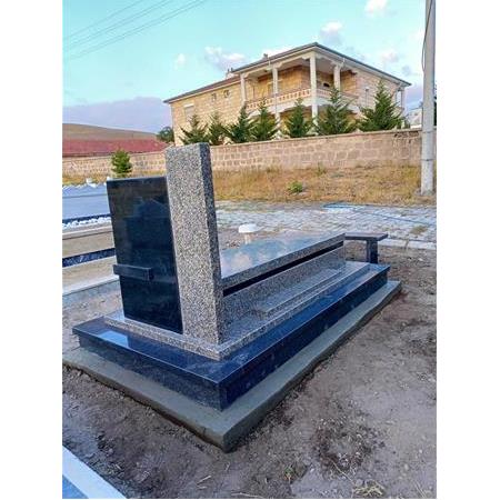 A-19 Absolute Black ve Rosa Granit Mezar - Balıkesir Mezar Taşı Fiyatı