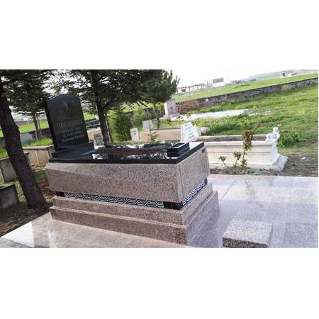 A-15 Porino ve Absolute Black Granit Mezar - Balıkesir Mezar Taşı Fiyatı