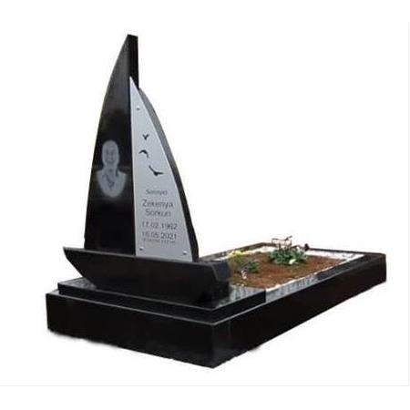 A-5 Absolute Black Granit Mezar Modeli - Balıkesir Mezar Taşı Fiyatı