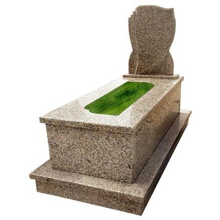 L34 Krem Rengi Granit Mezar Modeli - Çanakkale Mezar Taşı Fiyatı