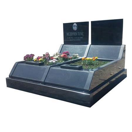 G89 Absolute Black Çift Kişilik Eğimli Mezar Modeli - Çanakkale Mezar Yapım
