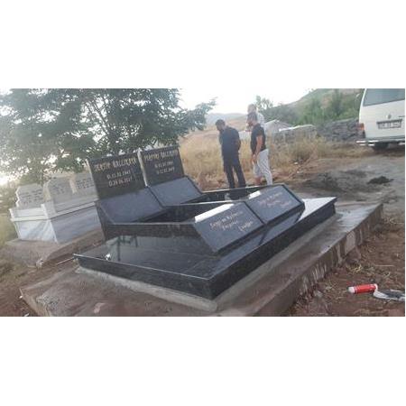 G91 Volga Blue Çift Kişilik Eğimli Mezar Modeli - Ankara Mezar Yapım