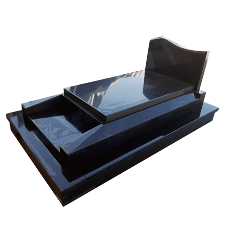 G115 Absolute Black Granit Mezar Modeli - Kars Mezar Yapımı