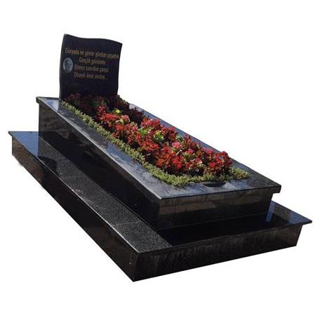 G119 Nero Gaska Granit Kayık Tipi Model- Balıkesir Mezar Yapımı
