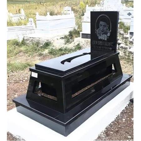G123 Piramit Pencereli Granit Mezar Modeli - Çanakkale Mezar Taşı Fiyatları