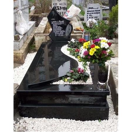 G126 Dalgalı Kapaklı Granit Mezar Modeli - Kıbrıs Mezar Taşı Fiyatları