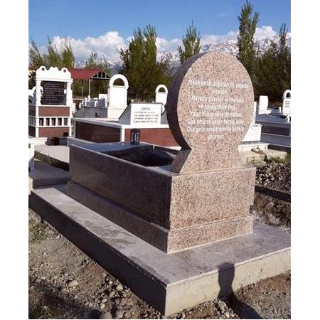 G128 Dolunay Baş Taşlı Granit Mezar Modeli - Balıkesir Mezar Taşı Fiyatları