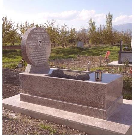 G128 Dolunay Baş Taşlı Granit Mezar Modeli - Balıkesir Mezar Taşı Fiyatları