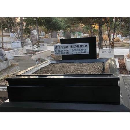 G142 Absolute Black Çift Kişilik Mezar - Erzurum Mezar Taşı Fiyatları
