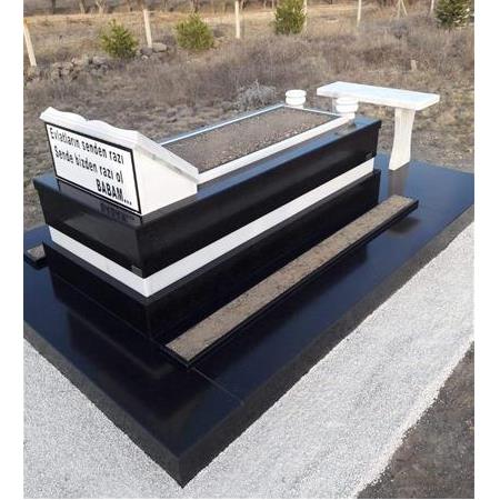 G143 Siyah Beyaz Mezar Modeli - Samsun Mezar Taşı Fiyatları