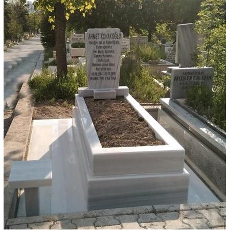 M22 Marmara Yarım Blok Mermer Mezar Modeli - Çanakkale Mezar Taşı Fiyatı